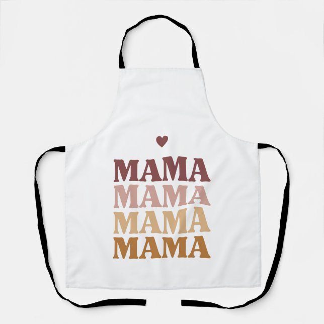 Tablier Je t'aime maman, cadeau de fête des mères, cadeau  (Recto)