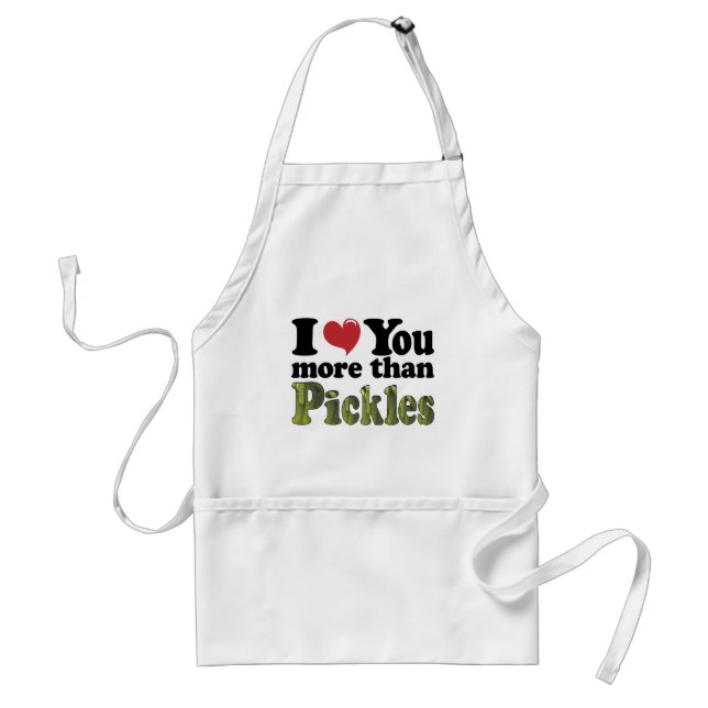 Tablier Je t'aime plus que les cornichons (Devant)