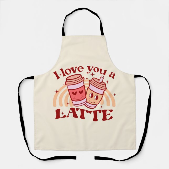 Tablier Je T'Aime Un Latte (Recto)