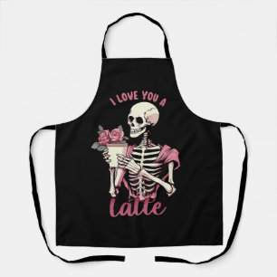 Tablier Je t'aime un squelette de la Saint-Valentin