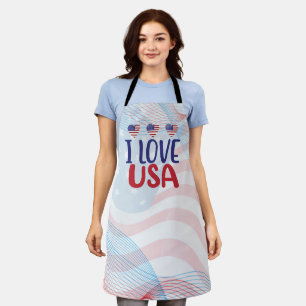 Tablier Je t'aime USA
