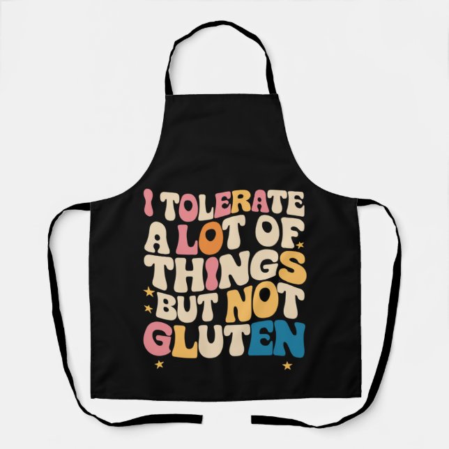 Tablier Je tolère beaucoup de choses mais pas le gluten (Recto)
