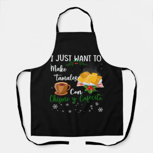 Tablier Je Veux Juste Faire De Tamales Con Christmas Y Caf