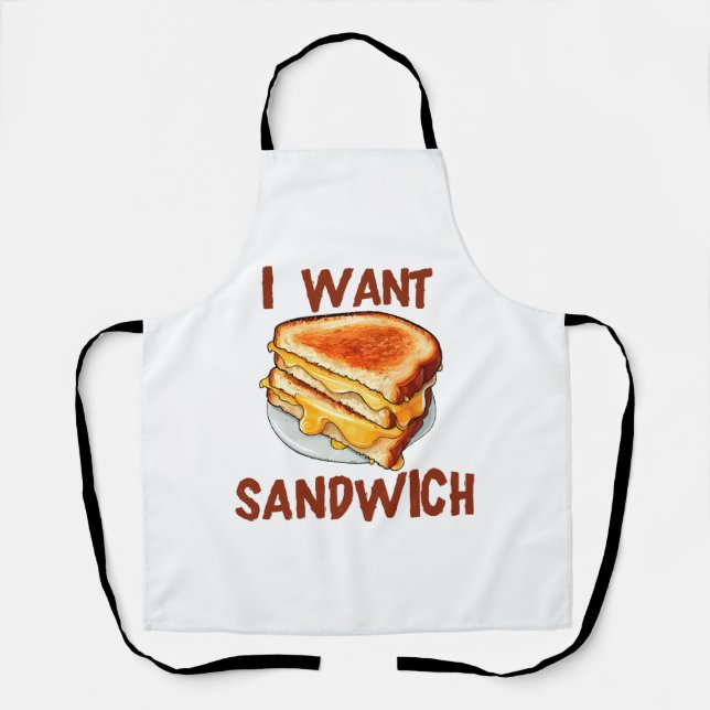 Tablier Je veux un sandwich (Recto)
