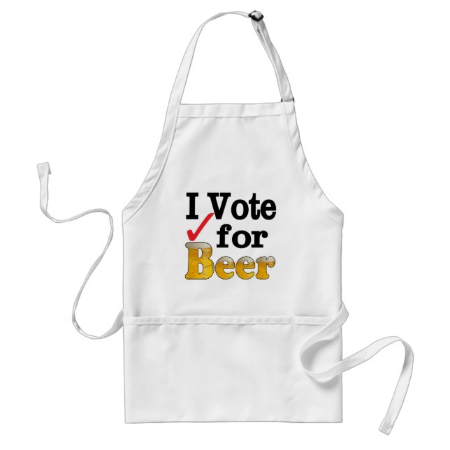 Tablier Je vote pour la bière (Devant)