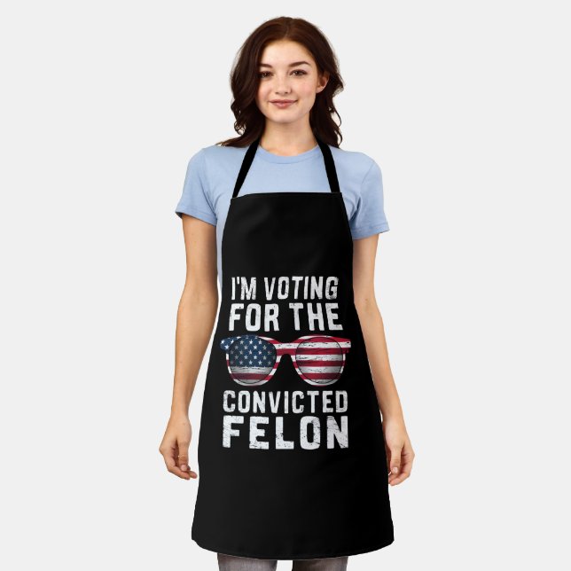 Tablier Je vote pour le condamné Felon Pro Trump 2024 (Porté)