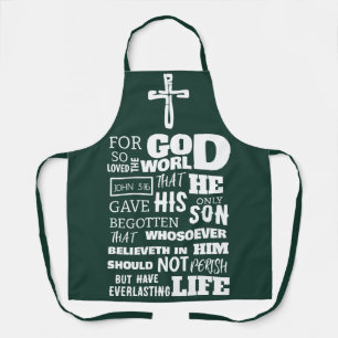 TABLIER JEAN 3:16 CAR DIEU AIMAIT SI LE MONDE