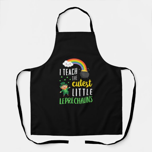 Tablier J'Enseigne Les Petits Leprechauns Les Plus Cuttes  (Recto)