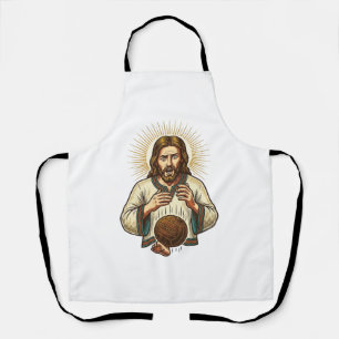 Tablier Jésus a laissé tomber un lourd ballon de médecine 