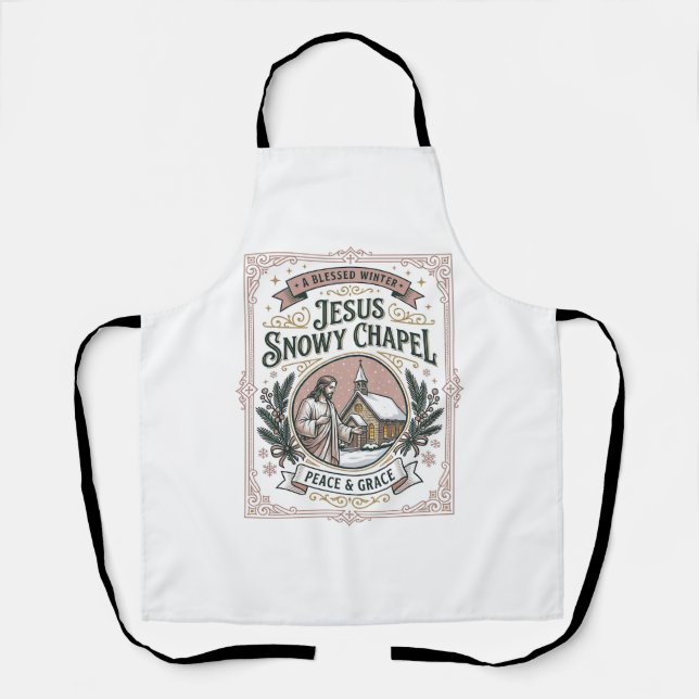 Tablier Jésus Chapelle enneigée Jésus Chapelle enneigée Fo (Recto)