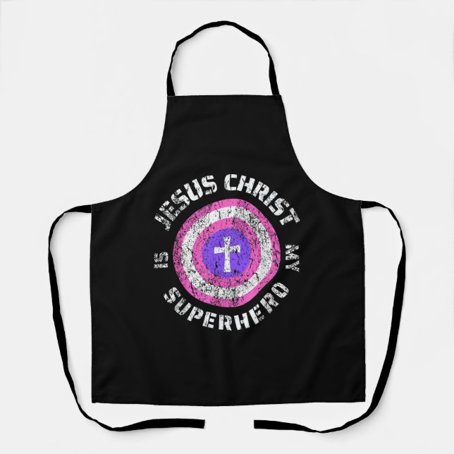 Tablier Jésus-Christ est mon super-héros Jésus (Recto)