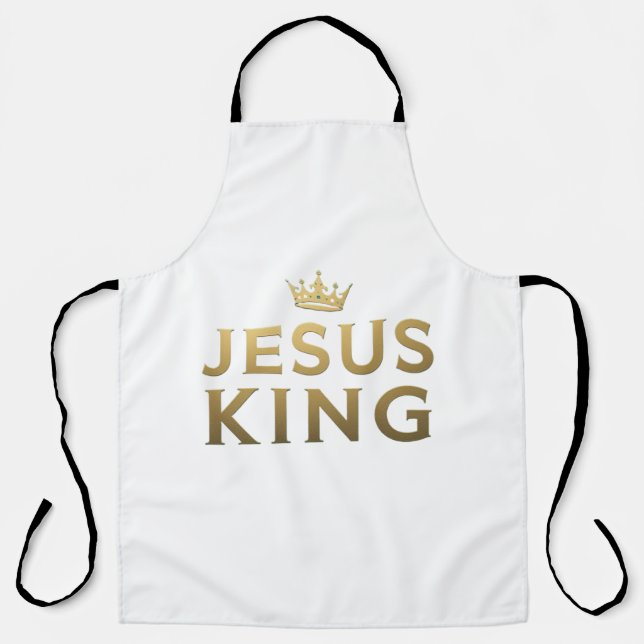 Tablier Jésus est le roi - Tout imprimer Christian Apron (Recto)