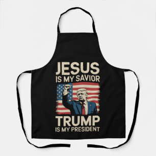 Tablier Jésus est mon sauveur Trump est mon président 47 U