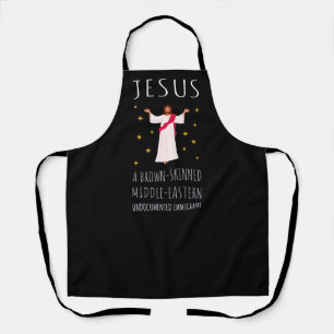 Tablier Jésus immigré clandestin à la peau brune I