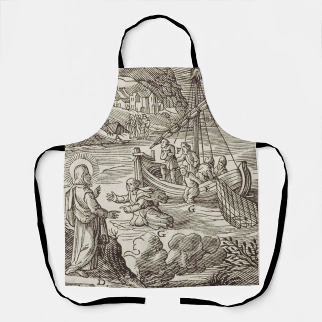 Tablier Jésus marchant sur l'eau (Recto)