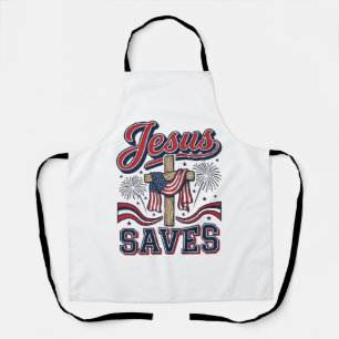 Tablier Jésus Sauve Chemise Vintage Chrétienne Patriotique