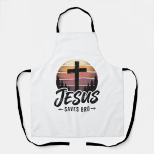 Tablier Jésus Sauve Frère Vintage Chemise Croix Chrétienne