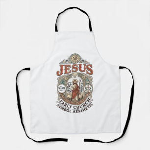 Tablier Jésus Symbole de l'Église primitive Esthétique Jés