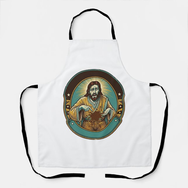 Tablier Jésus tache de café le pantalon avant de rencontre (Recto)