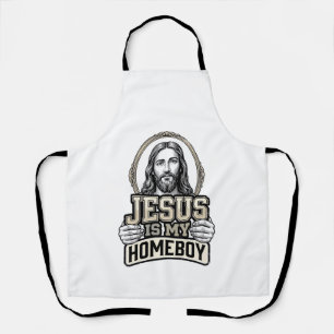 Tablier Jésus vintage est mon pote gravé design vectoriel