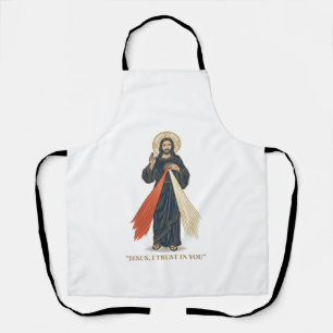 Tablier Jésus vintage je fais confiance en toi vectoriel r