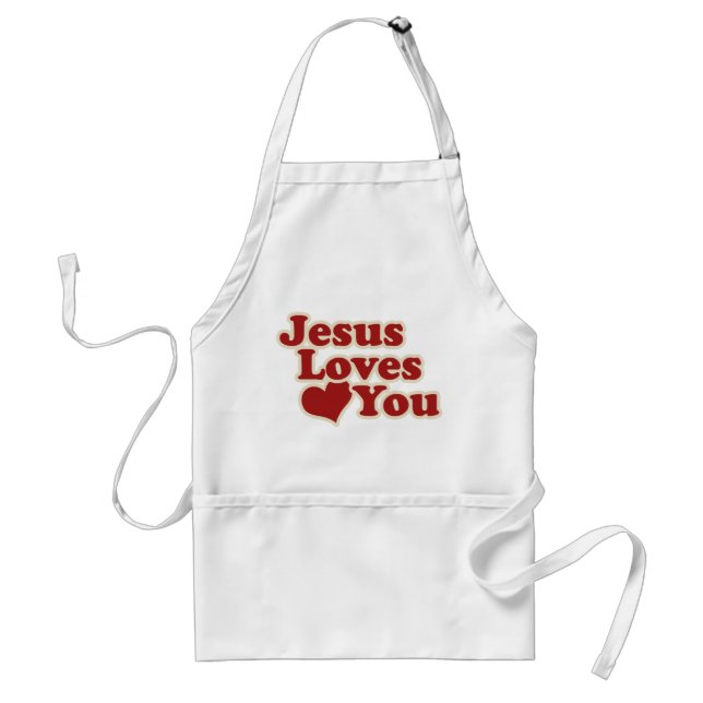 Tablier Jésus vous aime pour les chrétiens (Devant)