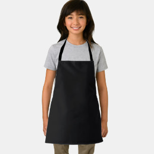 Tablier Jet noir couleur solide