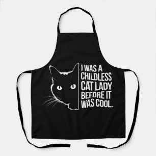 Tablier J'étais une dame sans enfants avec des chats avant