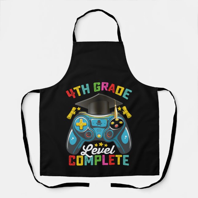 Tablier Jeu de niveau 4e de fin d'études Gamer (Recto)