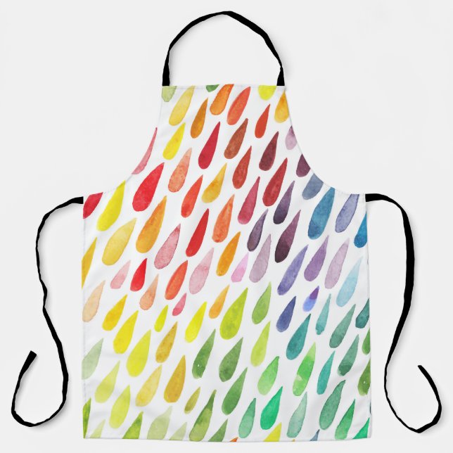 Tablier Jeu d'éclaboussures couleur aquarelle (Recto)