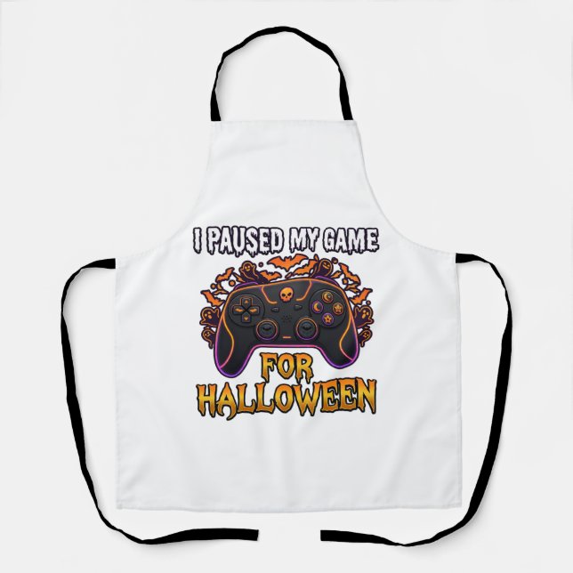 Tablier Jeu en pause Halloween Manette Chauves-souris Fant (Recto)