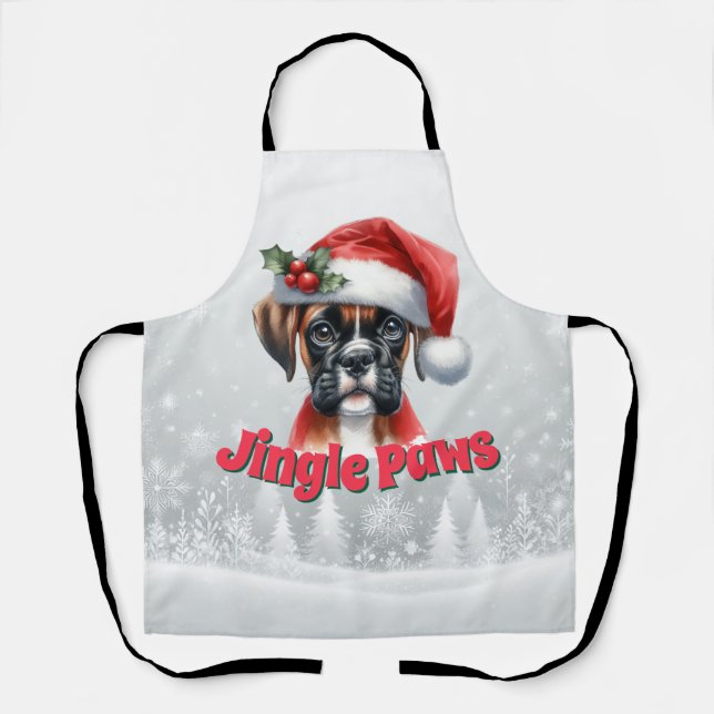 Tablier Jingle Paws et Boxer Dog Joy (Recto)