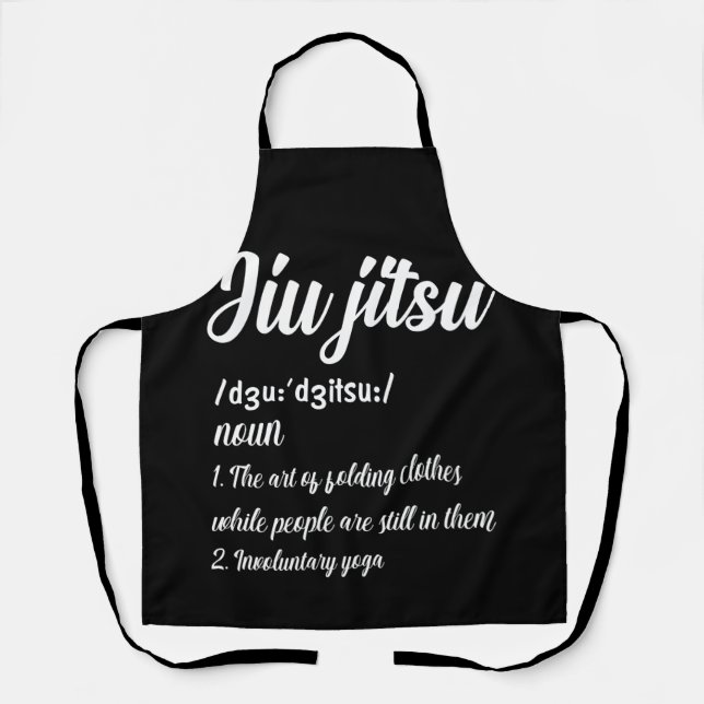 Tablier Jiu Jitsu Brésil Définition Art Martial Combat (Recto)