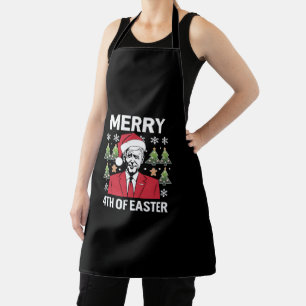Tablier Joe Biden Noël Chapeau de Père Noël Joyeux 4ème de