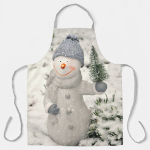 Tablier Joie de Noël avec Snowman souriant