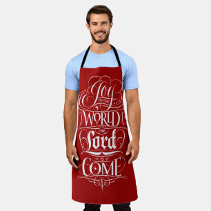 Tablier Joie pour la calligraphie religieuse de Noël