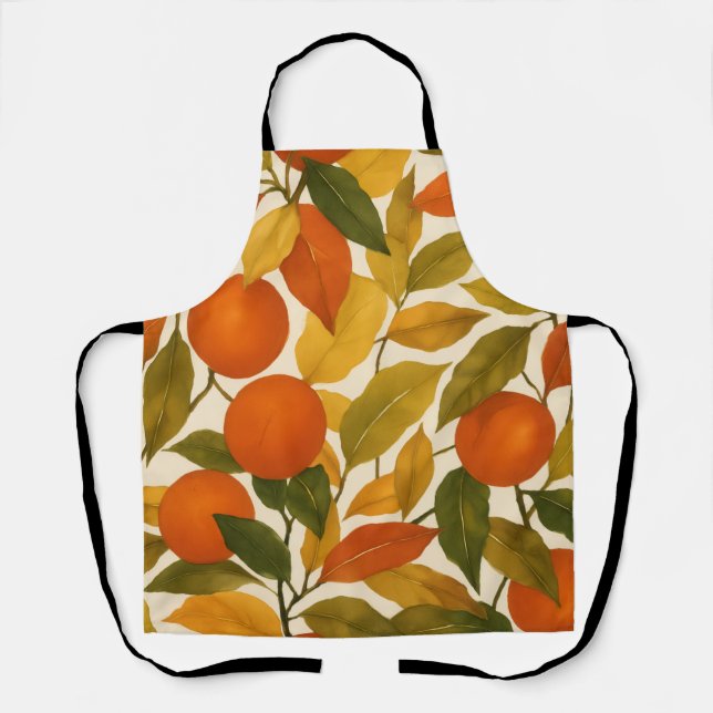 Tablier Joli automne automne Feuilles Orange Arbre (Recto)