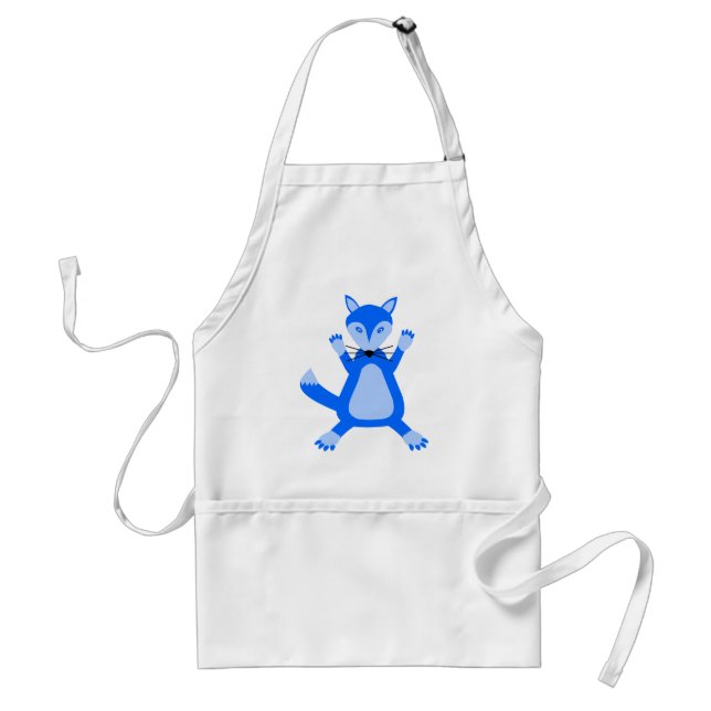 Tablier Joli bébé renard bleu garçon (Devant)