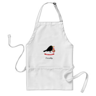 Tablier Joli Blackbird Avec Balle De Noël Nom Personnalisé