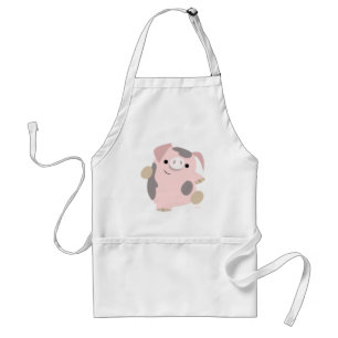 Tablier Joli caricature Dancing Pig Apron