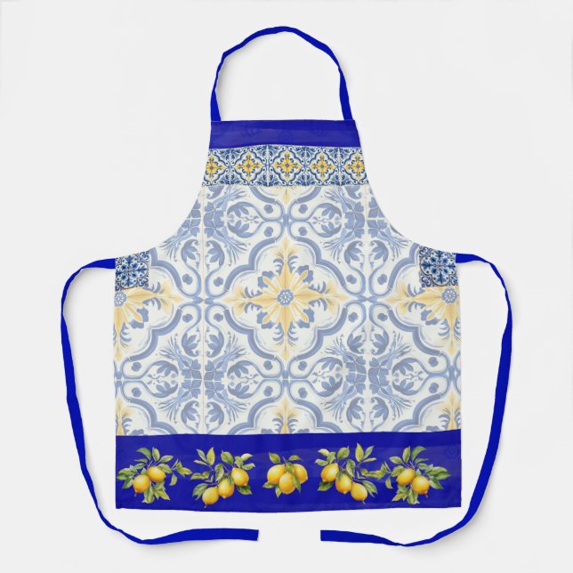 Tablier Joli Carrelage Talavera Tout-En-Plan Imprimer Citr (Recto)