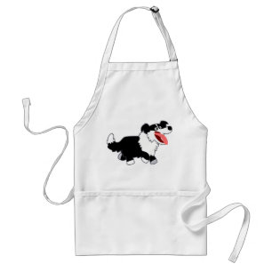 Tablier Joli Cartoon Bordure Collie Apron