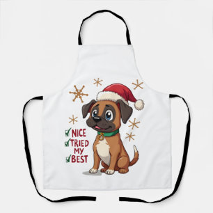 Tablier Joli chien Boxer Chien Noël Joli J'ai fait de mon