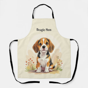 Tablier Joli chiot Beagle tricolore noir, fauve et blanc