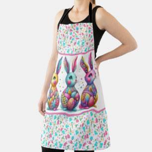 Tablier Joli, coloré 3 lapin de Pâques