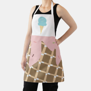 Tablier Joli cône de glace fondant aux pépites roses