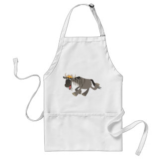 Tablier Joli Dessin Cartoon Wildebeest Apron