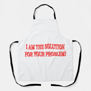 Tablier Joli dessin "I AM THE SOLUTION" Acheter