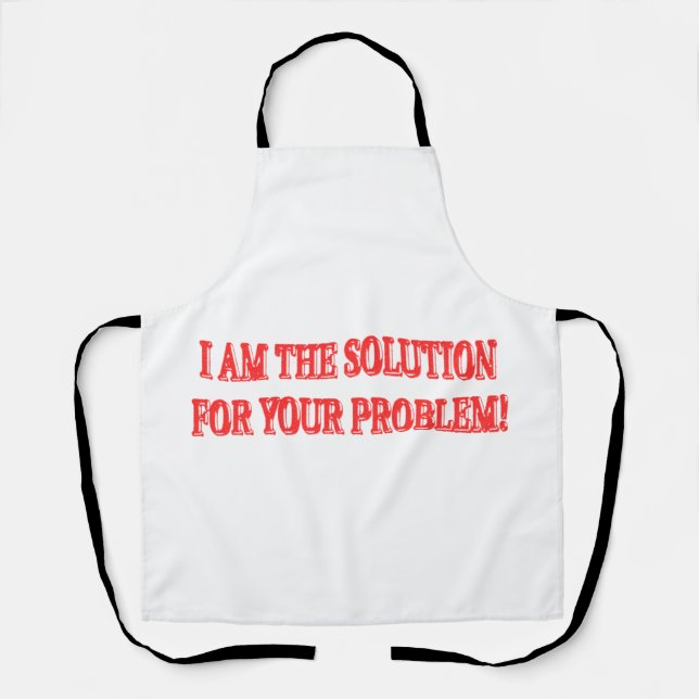 Tablier Joli dessin "I AM THE SOLUTION" Acheter (Recto)