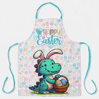 Tablier Joli dinosaure lapin de Pâques